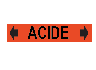 PIPE MARKER- ACID WITH ARROW
