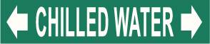PIPE MARKER-CHILLED WATER WITH ARROW