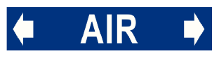 PIPE MARKER-AIR WITH ARROW