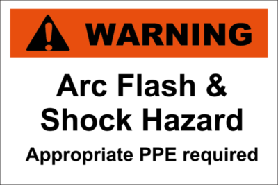Warning PPE Required Arc Flash And Shock