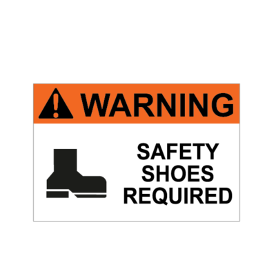 Warning Safety Shoes Required