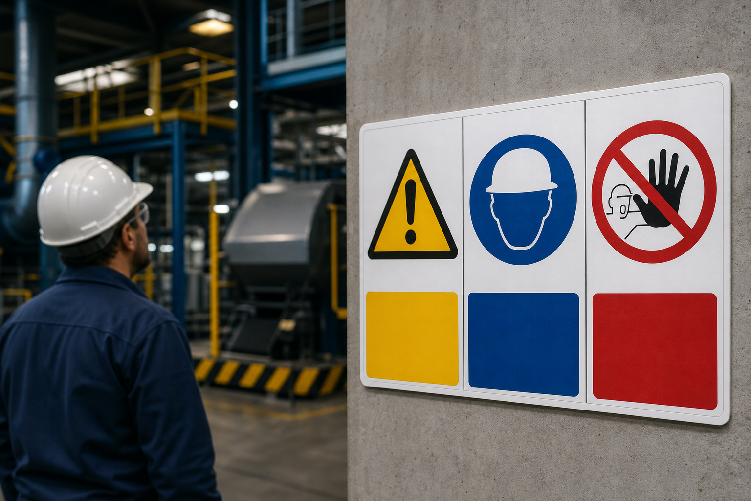 Substrate Design/layout ANSI safety sign symbols compared: pictograms, wording, and placement ...